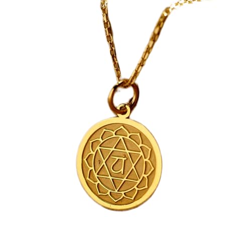 Símbolo del chakra del corazón en colgante de plata para un regalo con significado