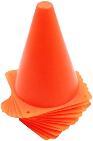 Traffic Cones 24 Pack for Training and Play 7” Cone Flexible and Soft – Great for Party Sport Outdoor and Indoor for Kids and Adults –– by Tomato Toys