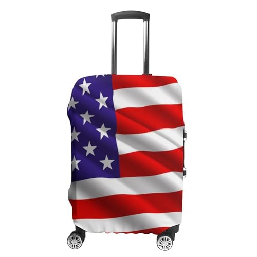 Washable Luggage Cover Protector Suitcase Anti Scratch Covers Travel Luggage Cover Suitcase Protector (Red Blue White American Flag (57))