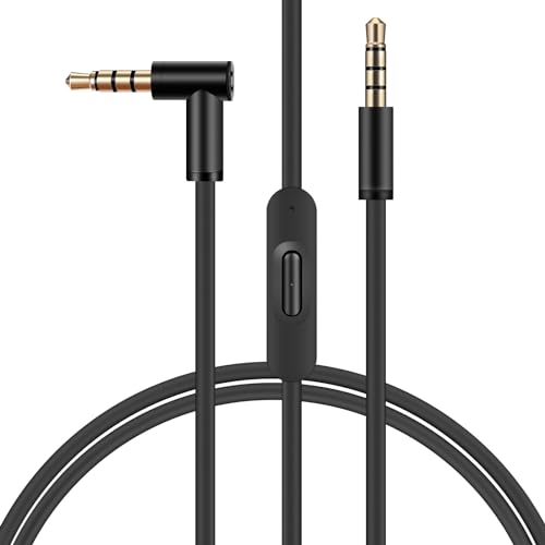NoxcDvxo Replacement Audio Cable Cord Wire,Compatible with Headphones Studio Solo Pro Detox Wireless Mixr Executive Pill with in Line Mic and Control (Black)