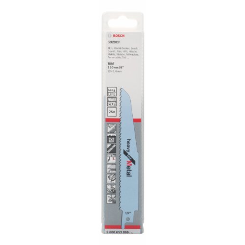 Bosch 2608653066 Saber Saw Blade S920 CF 25 Pcs