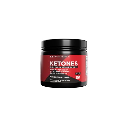 KETO SCIENCE Ketones Powder, Exogenous Ketone Powder, with goBHB, Keto Electrolytes Powder, Supports Metabolism, Focus and Workout Support, Passion Fruit Flavor, 15 Servings