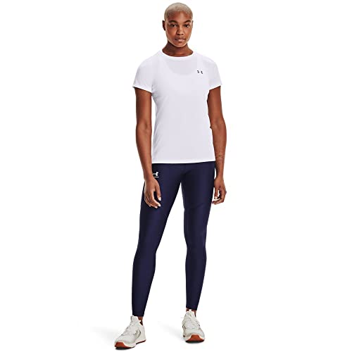 Under Armour Womens Tech Short-Sleeve Crew - Solid, White (100)/Metallic Silver, 1X
