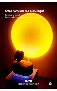 Zhosinrehe Baby Humidifiers For Bedroom, Cool Mist Quiet USB Small Desktop Humidifiers,With Sunset Lamp,Automatic Shut-Off, Night Light Function,(White)