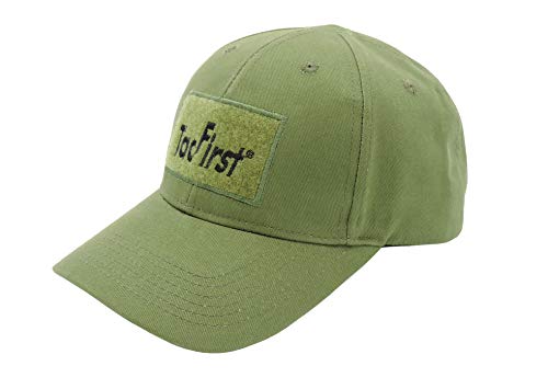 TacFirst Twill Baseball Cap 100% Baumwolle Sportswear Basecap, BW, Outdoor, Jagd mit Klett-Flächen (Tac Oliv) Cover