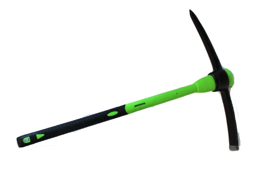 Products Heavy Duty 7lb Pick Head Grubbing Mattock Steel Head +Fibreglass Handle Shaft 90cm 36in for Gardening, Loosening Soil, Camping, Planting