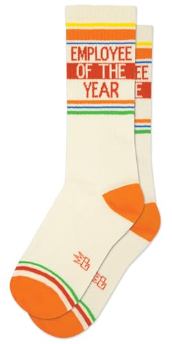 Gumball Poodle Funny Novelty Crazy Gym Crew Socks Gift For Men Women and Teens (Made in the USA) (Employee Of The Year)