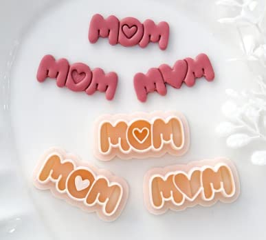 Mothers Day Clay Cutters | Mom Polymer Clay Cutters for Earring Jewelry Making | Mothers Day Earrings Cutter, Do It Yourself, Set of 3 Pieces