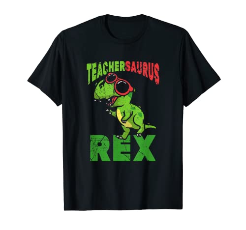 Juego de palabras de dinosaurios - Retro Teachersarus Rex Dino Week Regalo para profesores Camiseta