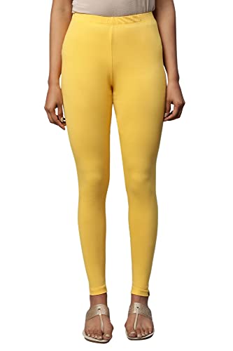 Image of Aurelia Yellow Cotton Lycra Tights