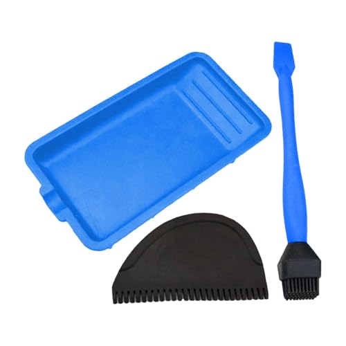 Sinolmaibe Silicone Glue Applicator Kit, Wood Glue Up 3 Piece Kit, Wood Adhesives Spreader Tool for Crafts, Arts and Hobby