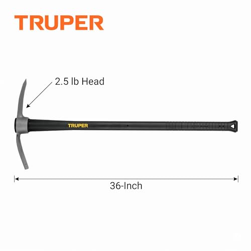 Truper pico de cavar 2.5 lb cabeza de acero forjado con mango de fibra de vidrio 36 pulg miniatura 2