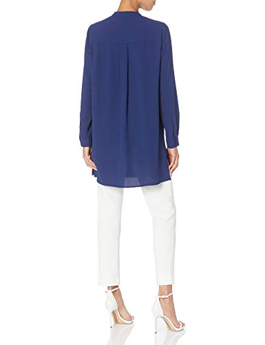 Image of Anne Klein womens Split Neck Long Tunic Blouse