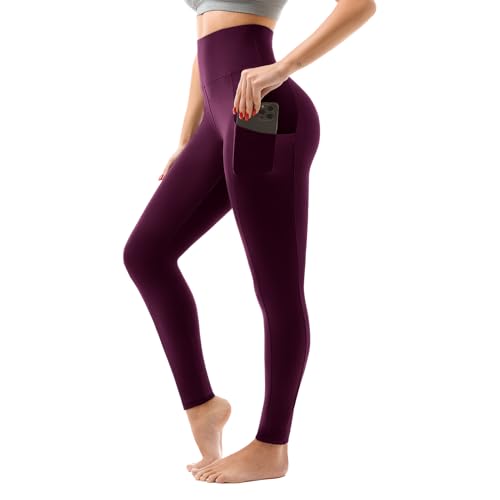 Image of SINOPHANT High Waisted Leggings with Pockets Women, Full Length Capri Buttery Soft Stretchy Yoga Pants