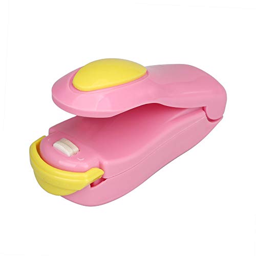 Máquina selladora portátil de plástico Heat Mini Impulse para empaquetar, selladora, bolsa selladora y organizadores, bolsas de suéter para almacenamiento, a prueba de polillas (rosa, talla única)