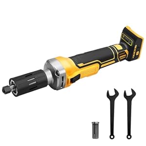 Draadloze slijpmachine compatibel met Dewalt 20V batterij, borstelloze elektrische rechte slijpmachine met 3 en 6 mm boorkop en 4 instelbare snelheden voor slijpen polijsten snijden (geen batterij)