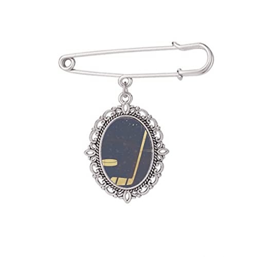 Broche Châle Motif Golf Sport Bleu pour Accessoiriser une Robe