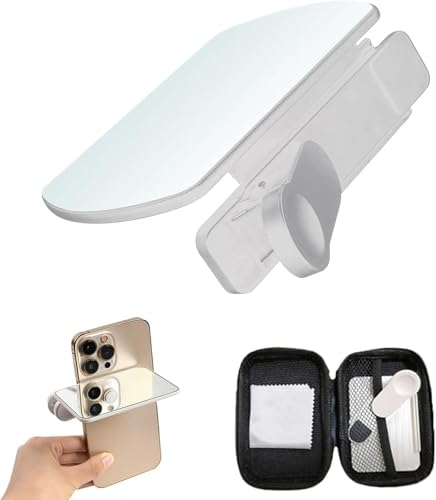 Universell verstellbares Smartphone-Kamera-Spiegel-Reflexions-Clip-Set, Selfie-Reflektor (White)