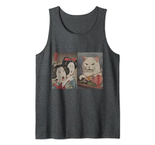 Angry Lady Yelling at Cat Tank Top