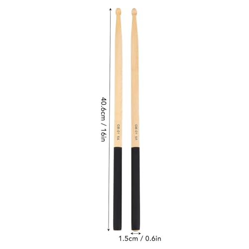 3 pares baquetas para batería 5A de madera de arce miniatura 6