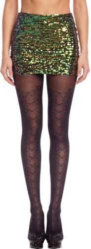 Image of ToBeInStyle Women's Ribbon Bow Twist Tie Opaque Sheer Hosiery Tights
