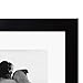 DesignOvation Gallery 8x10 Float Glass Picture Frame, Black