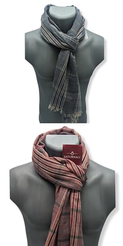 Bufanda de hombre a rayas cuello invierno abrigo caballero 4