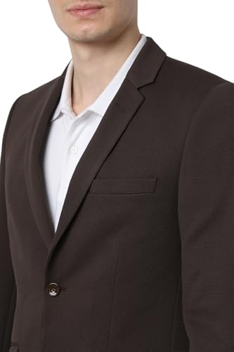 Image of Peter England Textured Knit Single-Breasted Blazers