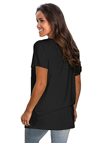 Womens Loose Fit Tshirts Short Sleeve Summer Tops Casual Workout Yoga Tunic T Shirts Tops4