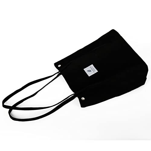 Image of Corduroy Tote Bag Cute Tote Bags for Women Shoulder Bag with Inner Pocket for Work Beach Travel and Shopping Grocery