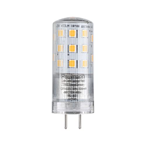 Paulmann 28833 LED Light Bulb with Pin Base 400 lm 4 Watt Dimmable Plastic 2700 K GY6.35 Clear Pack of 1