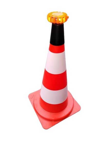 LEDWORK ADAPTATEUR DE BALISE FLASH LUMINEUSE SUR CONE SIGNALISATION AIMENTEE SUPPORT, léger, simple, pratique, sécurisant (12 pièces)