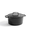 Martha by Martha Stewart 5 QT Enameled Cast Iron Dutch Oven wLid Obsidian