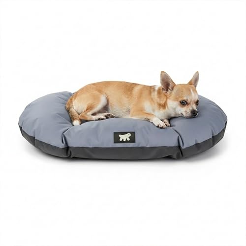 Ferplast Cuccia Cane e Gatto Antigraffio e Impermeabile, Tessuto Tecnico Resistente, Taglia Piccola RELAX TECH, Lavabile in Lavatrice a 30°, 43 x 30 x 3 cm, Grigio
