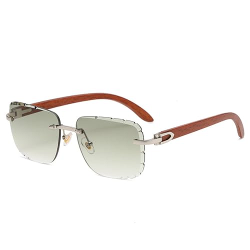 Lunettes de soleil en bois pour hommes avec boîte cadeau tendance