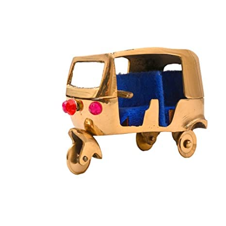 Buy Z&C Brass Antique Finish auto Rickshaw Home Decor Handicraft Statue ...