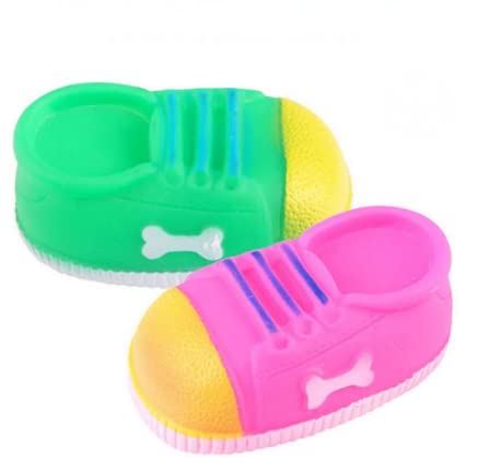 PSK PET MART Shoe Shape Toy for Dogs Rubber Toy, Multicolour Chew Toy (Pack of 2) (B0BHTF9NJ8) Amazon Price History, Amazon Price Tracker