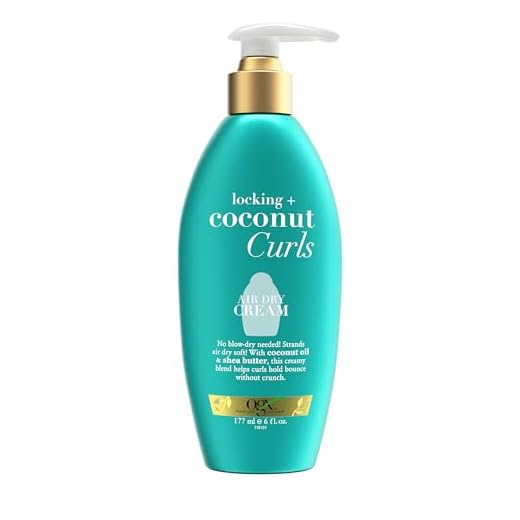 OGX Locking + Coconut Curls Air Dry Cream, No Parabens, 6 oz