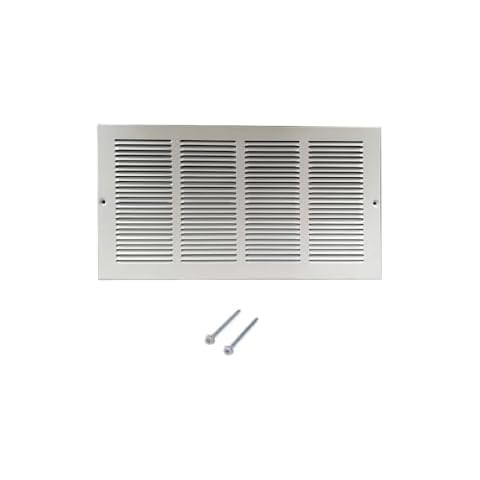 Return Air Grille 16" x 8" White Duct HVAC Air Vent Cover Diffuser Register Sidewall and Ceiling (White) Cover