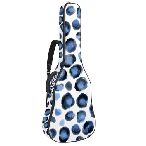 Sac guitare acoustique léopard bleu pour emporter votre musique partout
