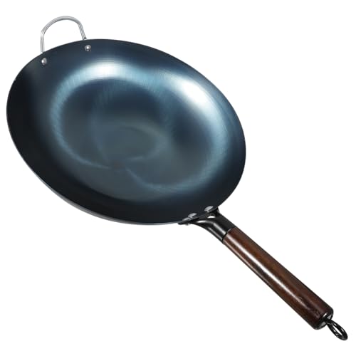 Wok tradicional STOBAZA de hierro con mango de madera