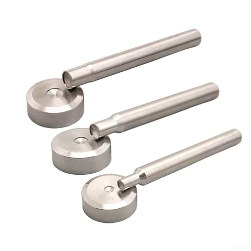 Kit de herramientas de remache de doble tapa para manualidades de cuero, incluye punzón y base para una instalación rápida (8 mm)