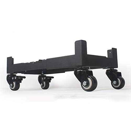 Soporte móvil para CPU de escritorio con chasis metálico y ruedas ajustables, negro, tamaño M miniatura 3