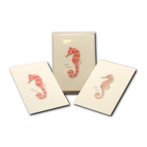 Image of Earth Sky + Water - Pacific Seahorses Notecard Set - 8 Blank Cards with Envelopes (4 each of 2 styles)
