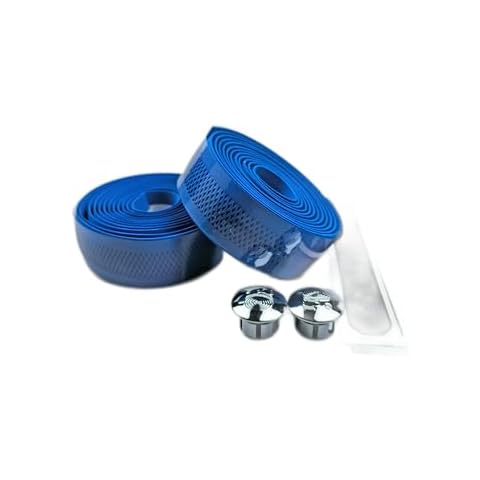megrocle EVA Road Bike Bar Tape, 59g Ultralight Bicycle Bar Handlebars with Embossed Hollow Breathable Tape Sweat Absorbent Non-Slip (Blue) Cover