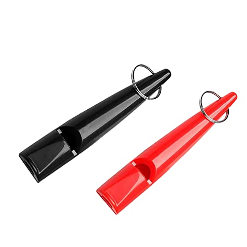 Gusiwhoo 2 Pack Dog Whistle Professional Ultrasonic Plastic Dog Whistle Ultra-high Frequency Dog Recall Barking Control Easy Carry Professional Dog Trainingï¼ˆRed and Blackï¼‰