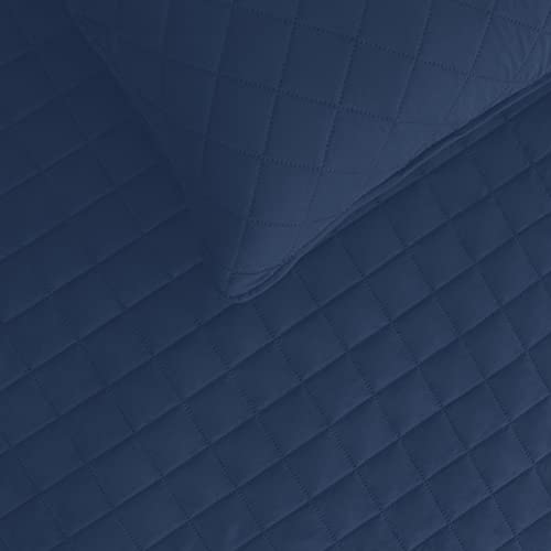 Parure de lit réversible Easy-Going avec couette bleu foncé en microfibre