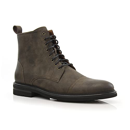 Image of Polar Fox Men's Ankle Dress Boots | Lace-up Casual Fashion Boot Collection | Cap Toe & Plain Toe Styles |