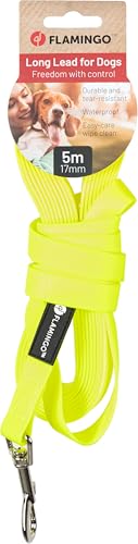 Dog Training and tracking leash Caspar Fluo yellow 5m 17mm - Image 2