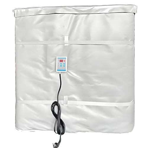 WACLMOTAKE Calentador de Barril para bidón de 200l/1000l, Silicona, regulación de Temperatura para Uso Industrial,Temporizador de 24 Horas, para Tanques de plástico IBC, tuberías Gray-275Gallon/1000L